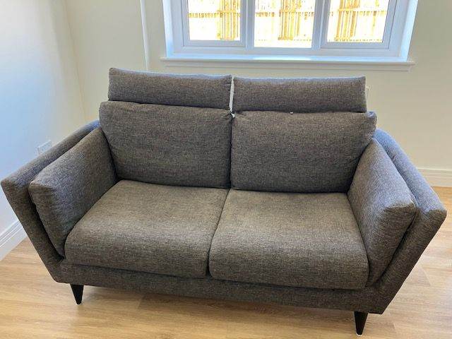 SITS Nova Designer 2 Seater Grey Sofa Very Good Condition