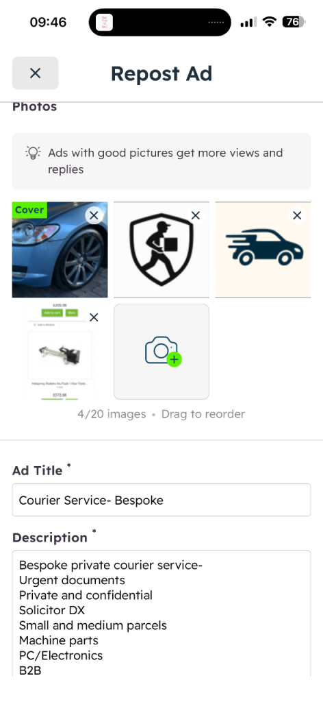 Bespoke Courier Service