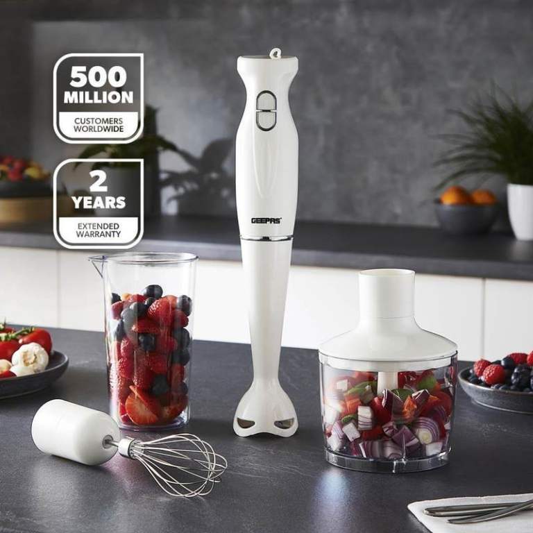 New black or white 4-in-1 Hand Blender Mixer easy to operate durable in use