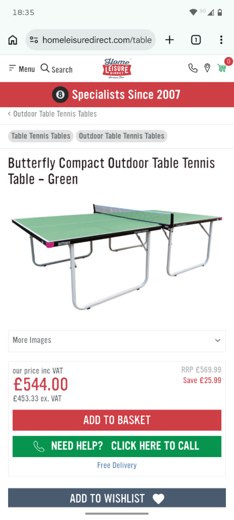 Table Tennis outdoor table