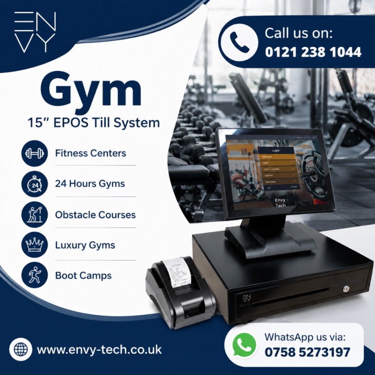 Gym Reception & POS System with Touchscreen Display