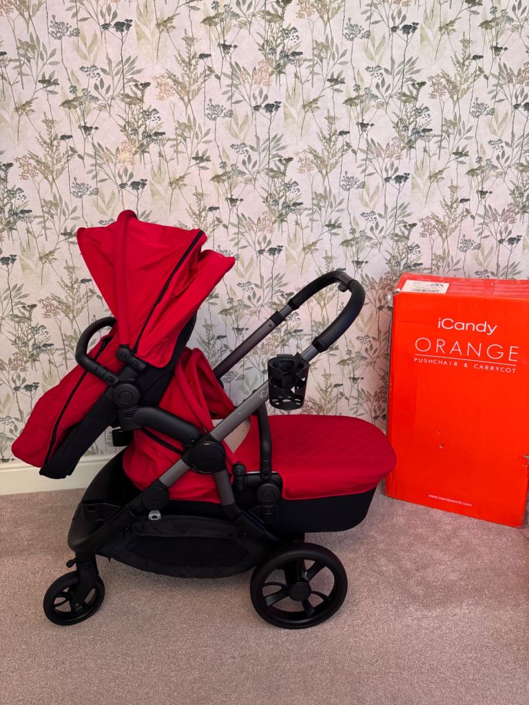 iCandy Orange Single or Double Pushchair/Carrycot Travel System £450 OVNO