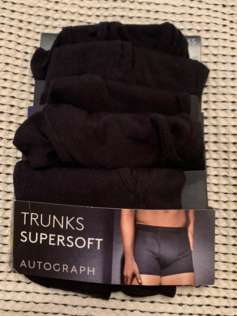 image for NEW Marks & Spencer Autograph 5pk supersoft trunks size mens small