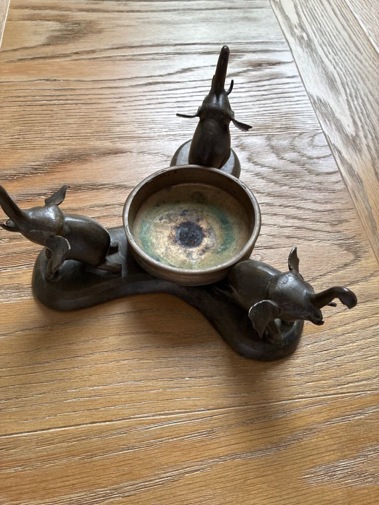 Brass candle holder from India