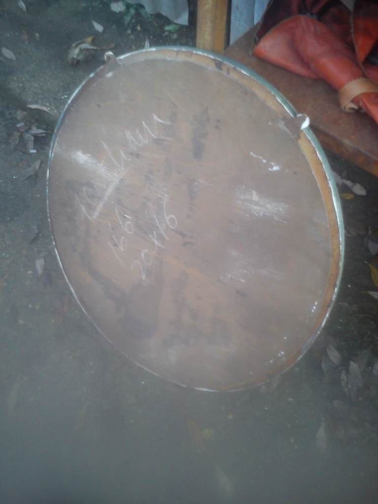 Upcycled, vintage, shabby chic, oak mirror with bevelled plate and bobbin edging.