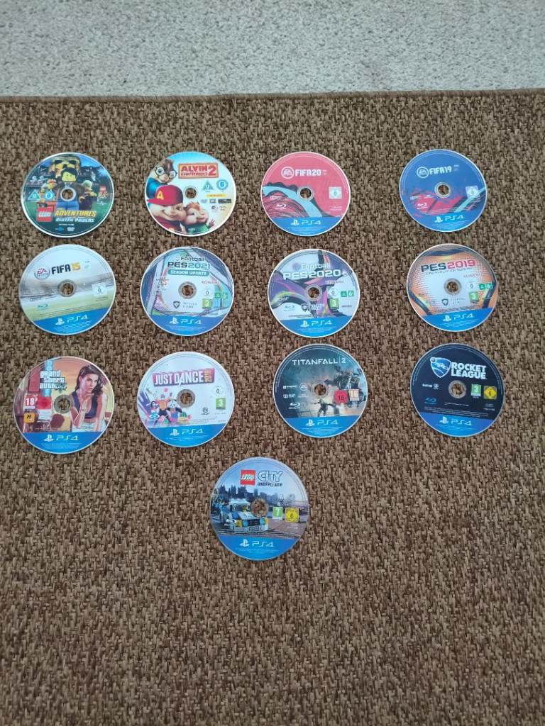 PS4 Game Disk Bundle FIFA, PES, GTA 5, And More