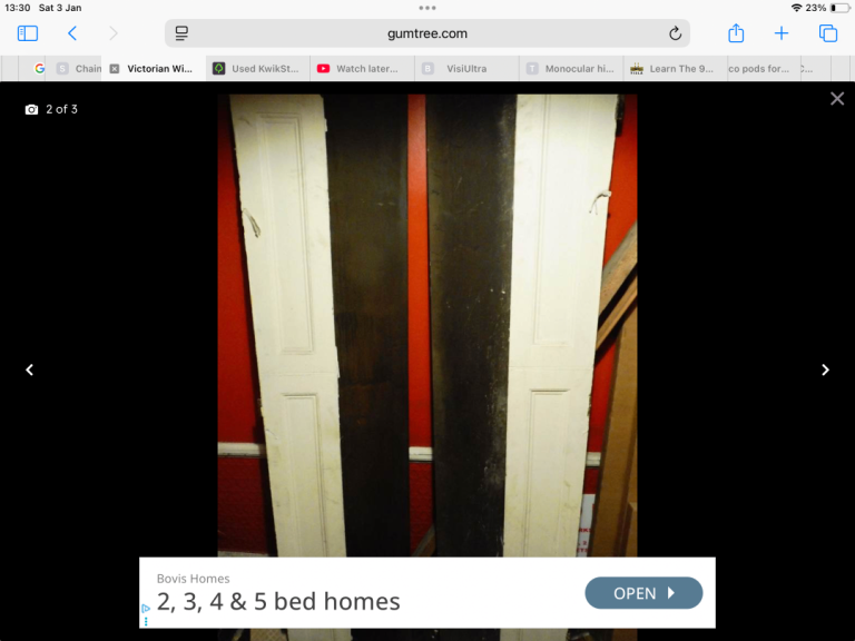 Original a Victorian Window Shutters From 1842