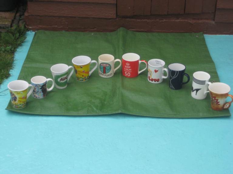 Selection of 10 New Variously Decorated Mugs: Any 5 Mugs for £4 or 10 Mugs for £7: Please See Photos