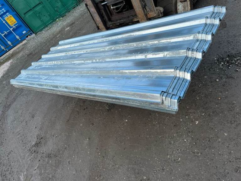 Galvanised metal roofing sheets box profile or traditional corrugated North Wales
