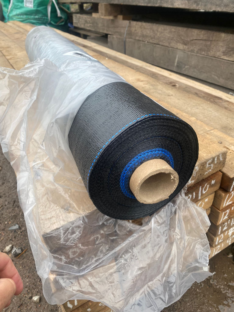 80gsm thickness Permatex / oppotex type ground control type membrane  50meter x 2 meter blue lined 