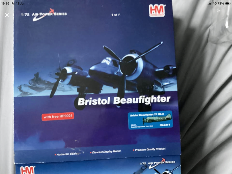 Bristol beaufighter diecast aircraft