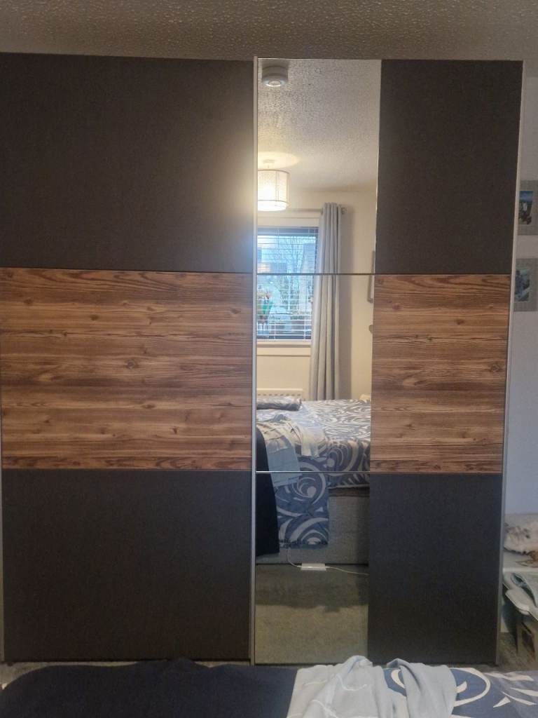 Large bedroom wardrobe with mirror 