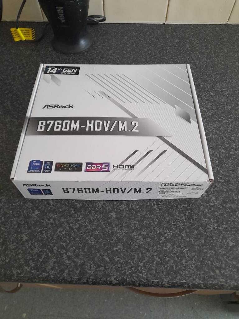 ASRock B760M-HDV/M.2 Motherboard - Brand New, Unused