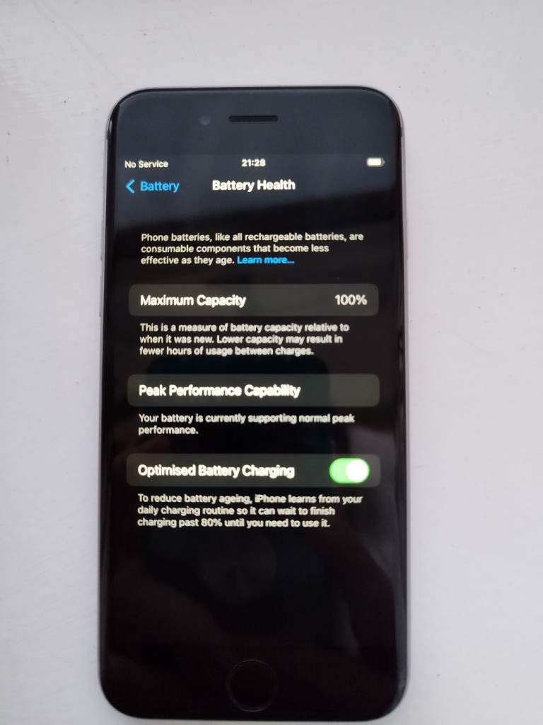 iPhone 6s 16gb battery 100%