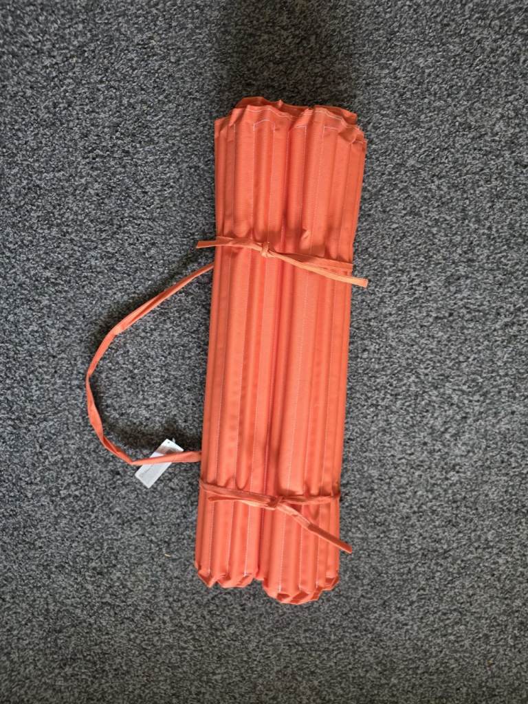 Bright Orange Roll-Up Camping Mat Beach Mat with Built-in Pillow