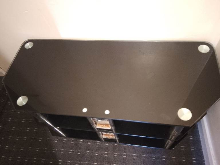 Glass TV stand for sale 