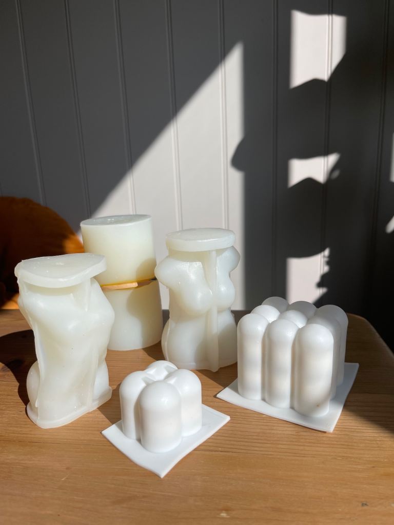 5 silicone candle moulds / candle making supplies  can be sold separately