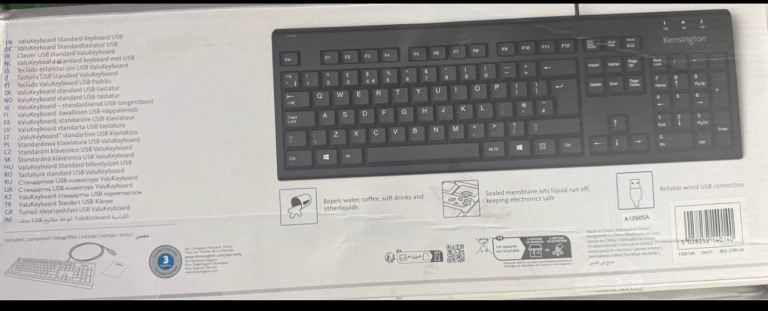 Kensington Wired USB Keyboard – Brand New, Black