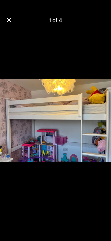 White high sleeper bed 