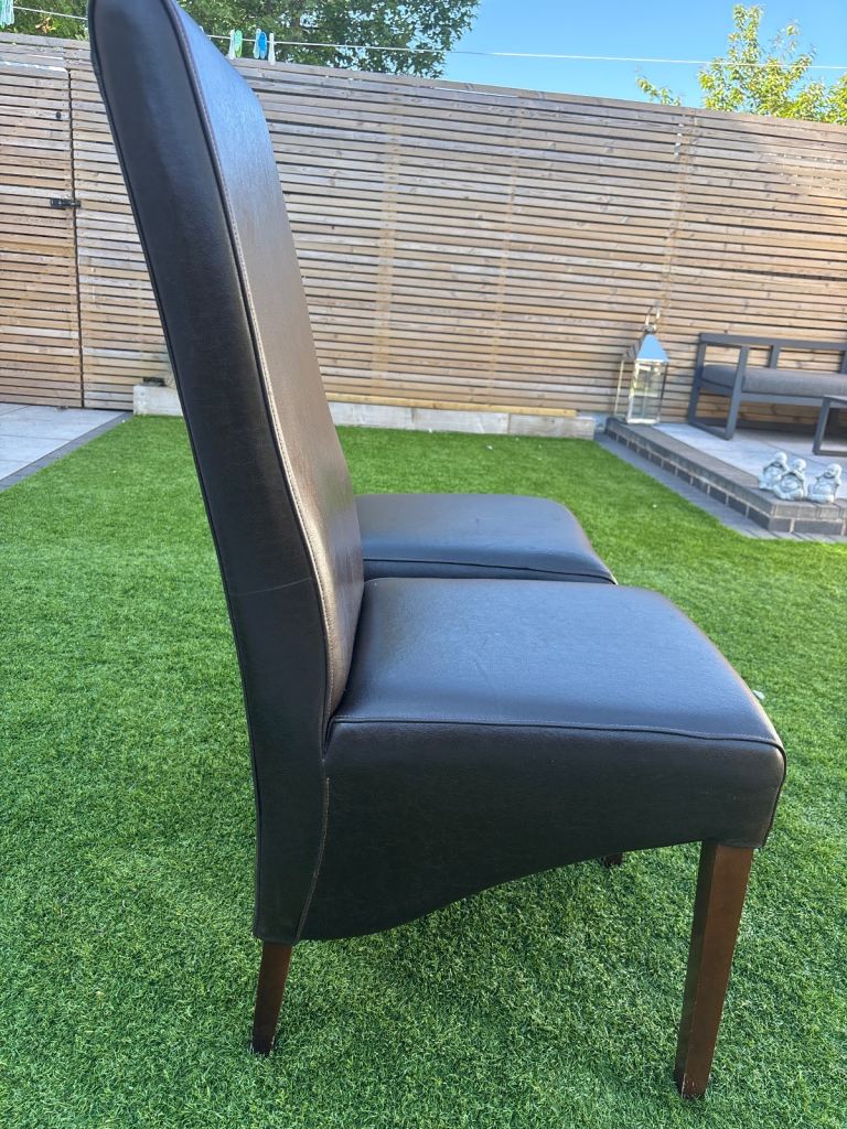 Brown Leather Chairs.