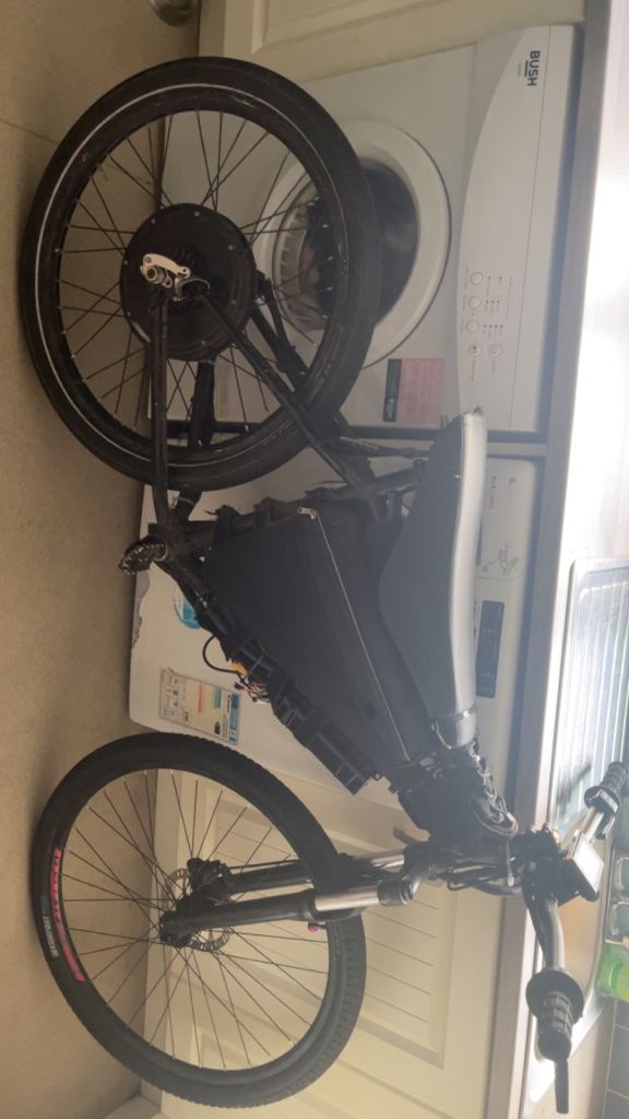 Electric Mountain Bike – Black, Good Condition
