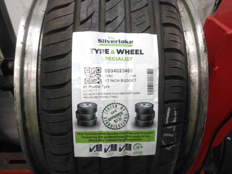 235-45-R17 97w Rapid P609 7mm Partworn Pressure Tested Tyres