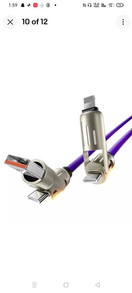 Magnetic 10000mAh Wireless Power Bank + 240W 4-in-1 USB-C Fast Charging Cable 