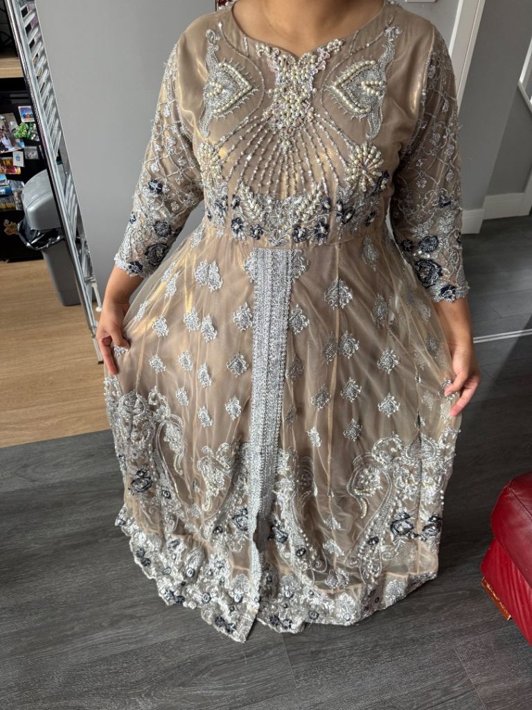 Beautiful Multicoloured Embellished Asian Style Dress - Worn Once!