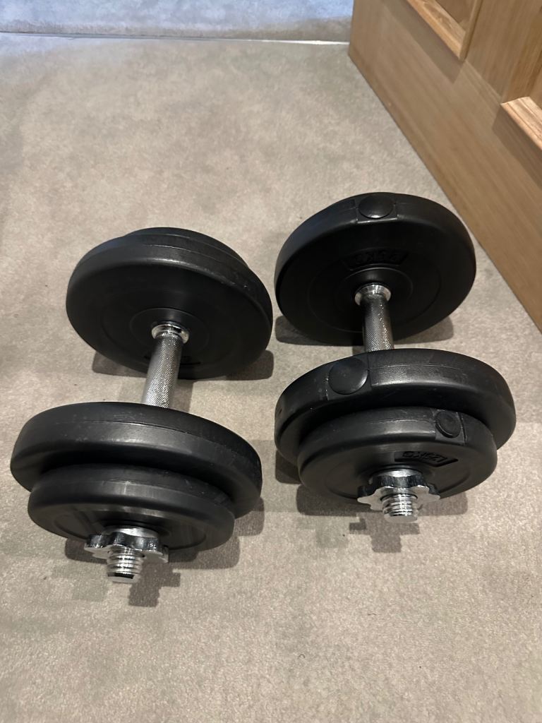 2 dumbbells 