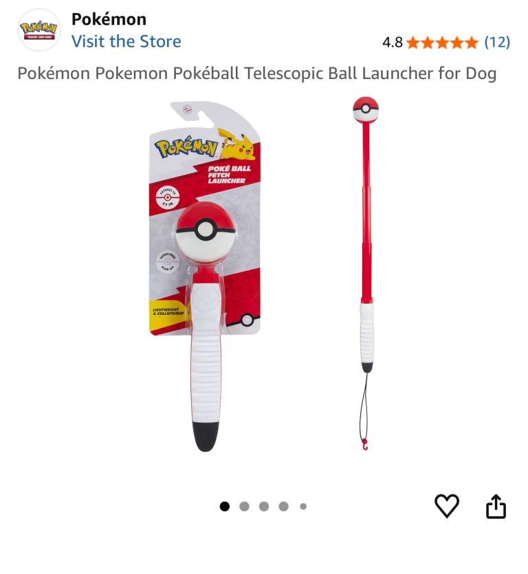Pokémon Pokemon Pokéball Telescopic Ball Launcher for Dog