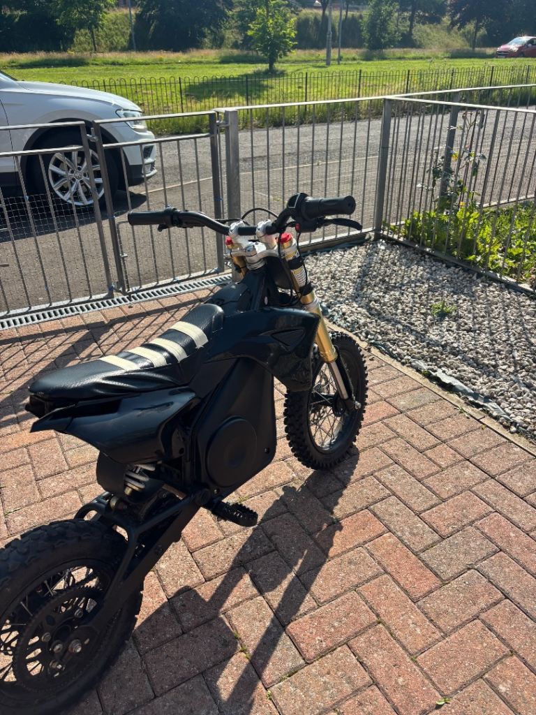 Kids Black Electric Dirt Bike - Good Fun, Fair Condition