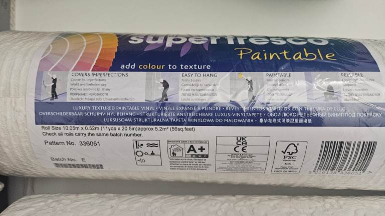 image for White Superfresco Paintable Wallpaper