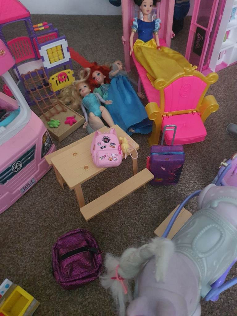 Barbie Camper Van & Play Sets – Good Condition