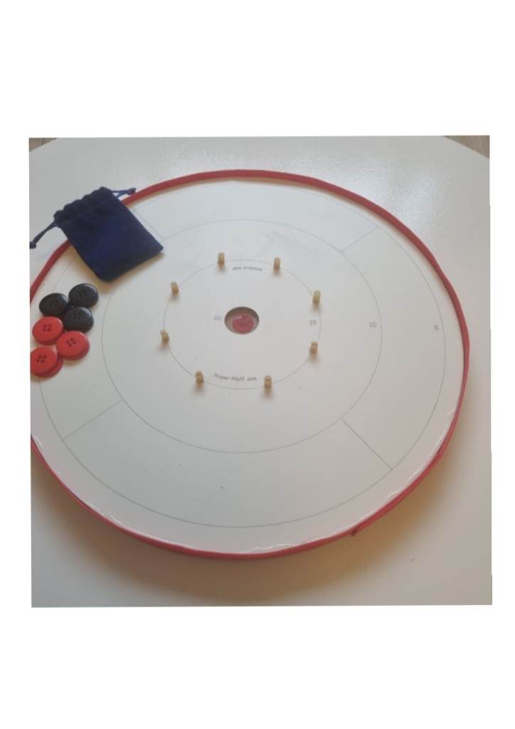 MINI CROKINOLE BOARD - HAND MADE in Yorkshire | Classic Game Board for Family Fun and Entertainment