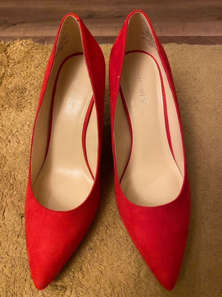 Nine west red heels size 5