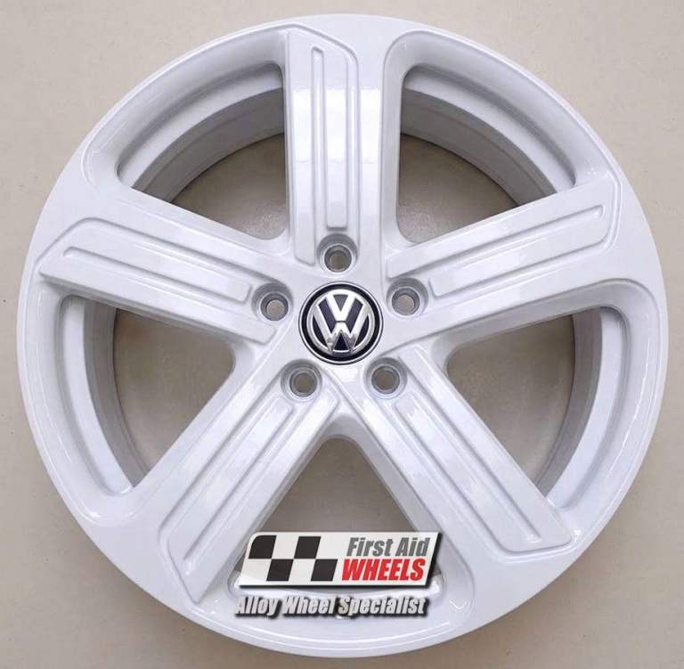 R564W SWAP for Ours VW GOLF R MK7 4X 18'' GENUINE CADIZ GLOSS WHITE ALLOY WHEELS