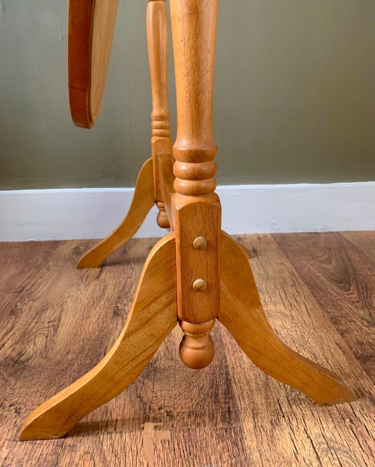 Vintage Large Full Length Oval Beech Wood Tilt Dressing Room Mirror