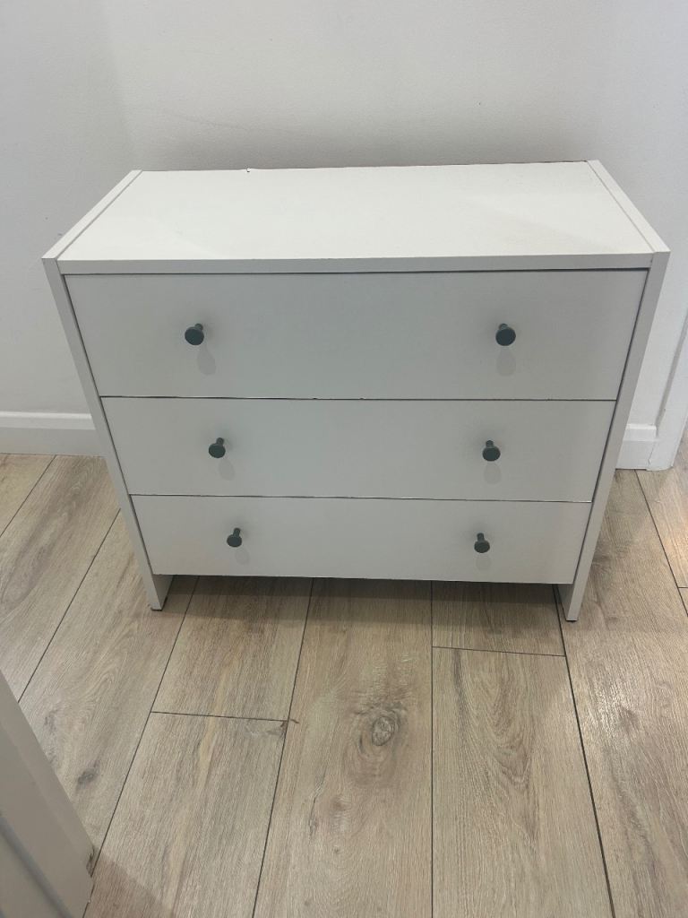 White Chest Of Drawers Ikea Green handles 