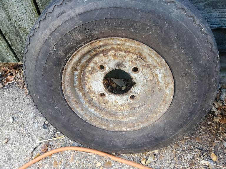 Old trailer wheels