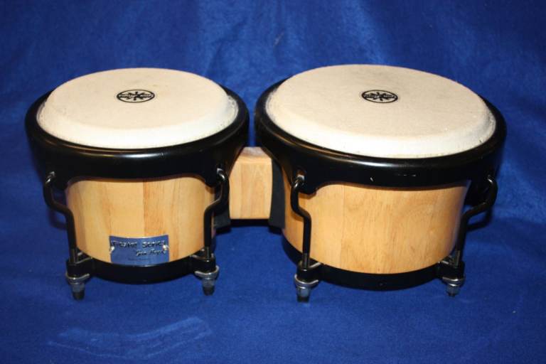 image for Gon Bops Fiesta Bongo 7in and 8.1/2in Natural with Black Hardware ~ Excellent Condition ~ £95 ono