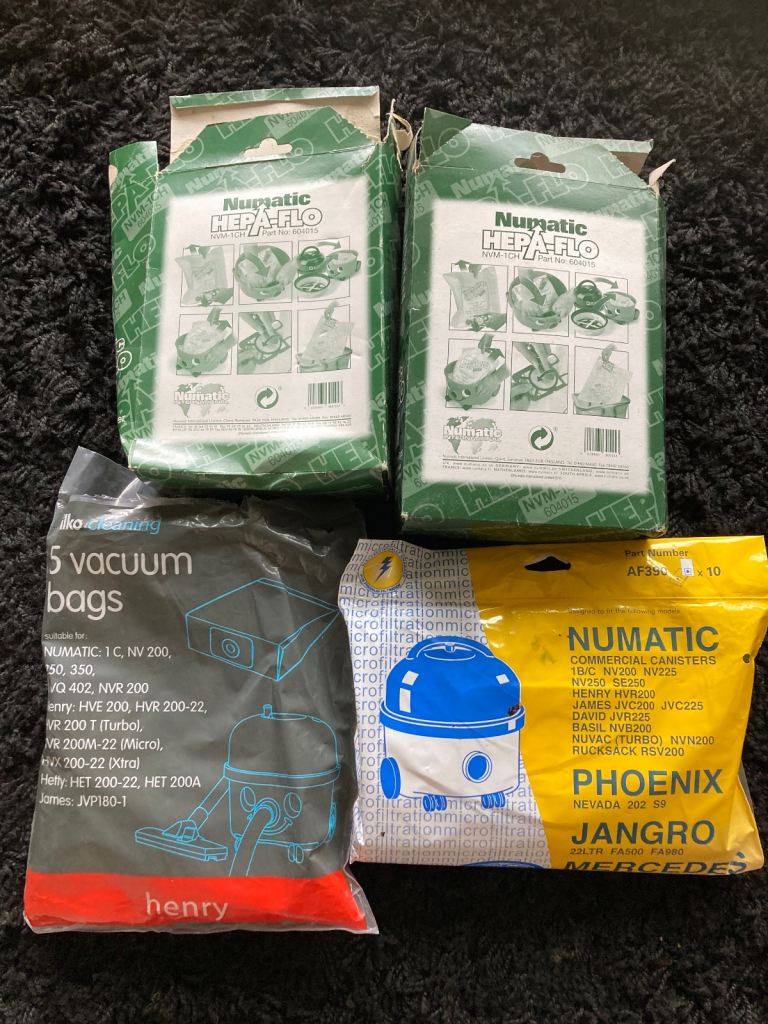 Numatic vacuum bags 