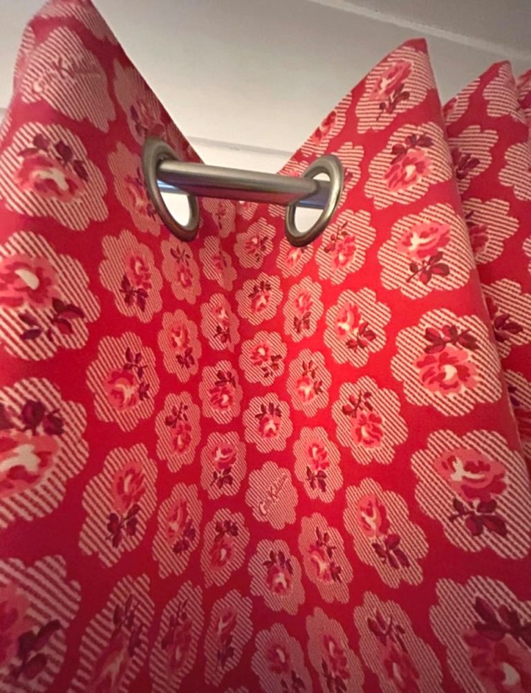 Gorgeous Pair Made to Measure Eyelet Curtains Freston Rose  Cath Kidston Material
