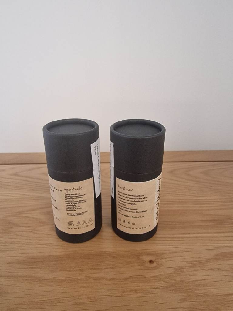 Unisex Eco Friendly Natural Deodorant Stick, Vegan, Plastic & Aluminium Free 75g