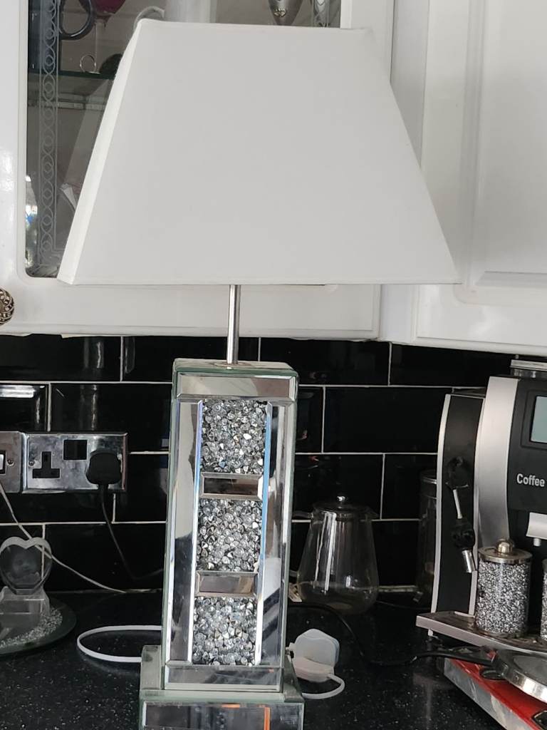 Crushed dimond large bling lamp