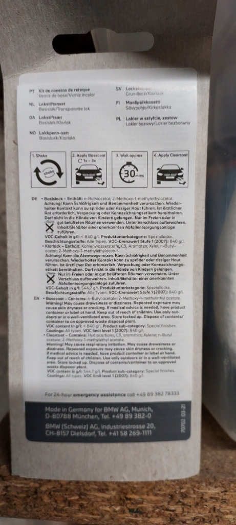 BMW Portimoa Blue Metalic Touch Up Paint