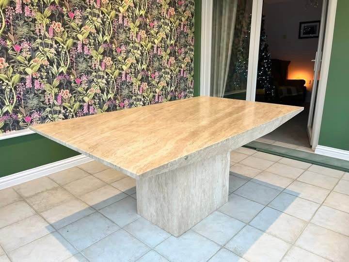 Travertine Dining Table