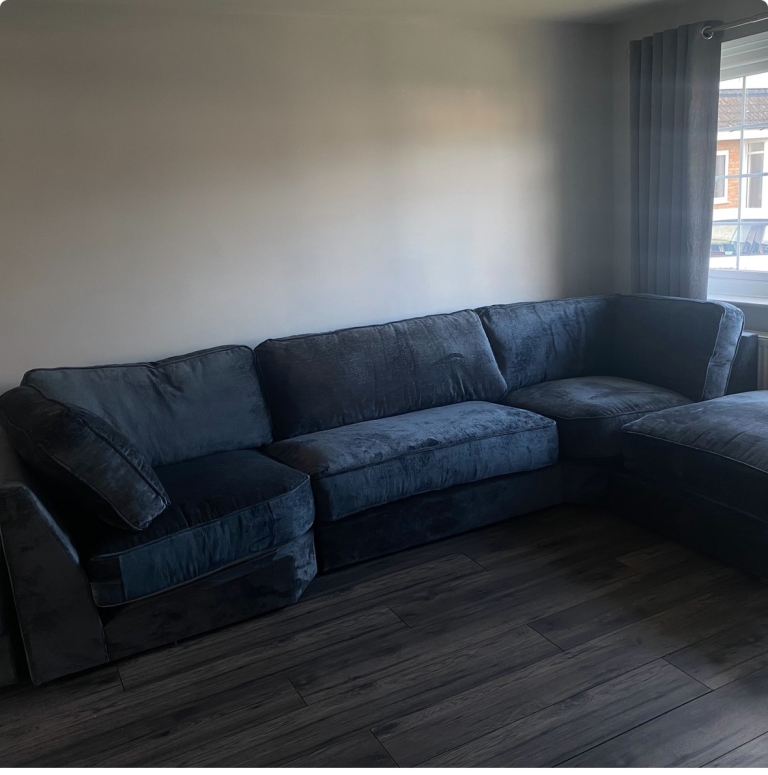 OFFERS WELCOME: Comfy Large Corner / U-Shape Sofa – Grey Fabric, Good Condition