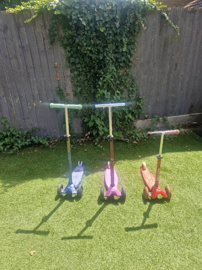 Kids Scooters – Set of Three, Good Condition