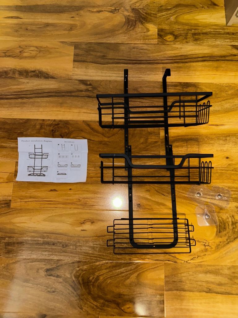 3 Tier Hanging Shower Rack Bathroom Storage Rack