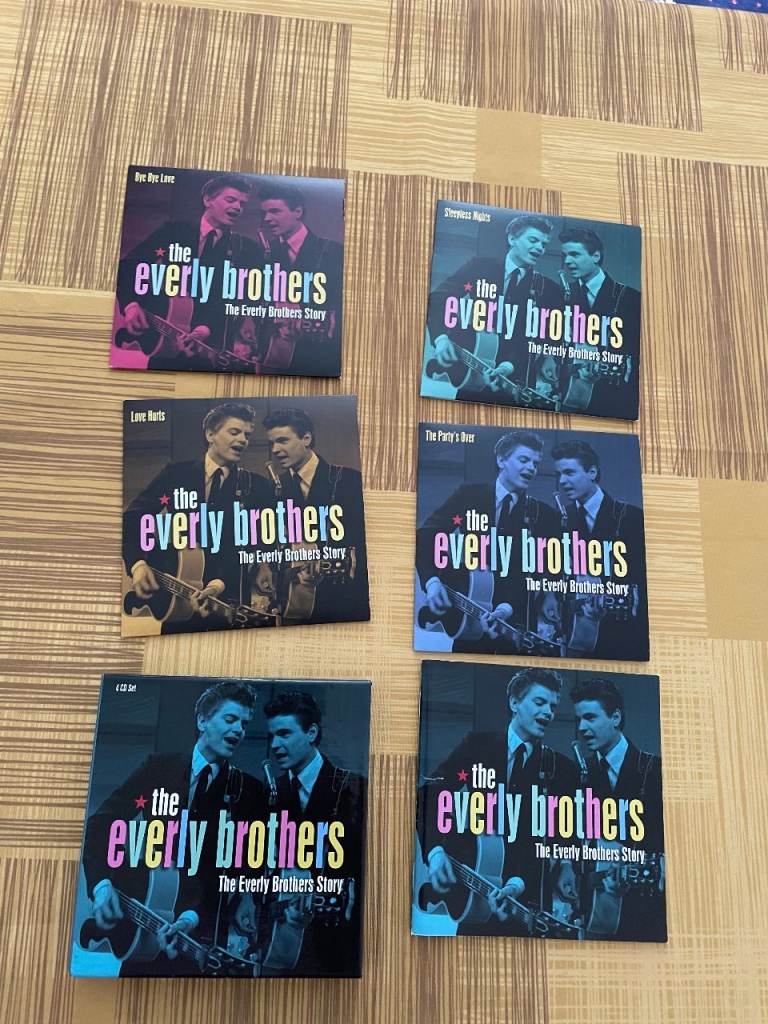 THE EVERLY BROTHERS: 4 X CD BOX SET + ILLUSTRATED BOOKLET 100 TRACKS 1957 - 1962 LIKE NEW